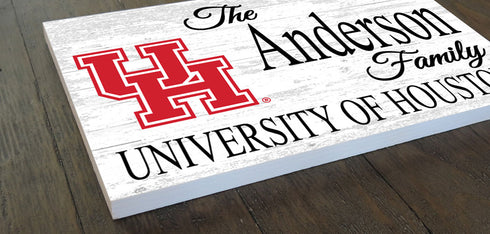 University of Houston Family Name Sign for UH Alumni, Fans or Graduation
