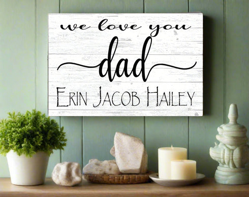 Personalized Dad Gift Sign Personalized With Kids Names