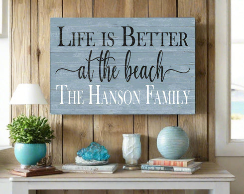 Custom Life Is Better At The Beach House Sign