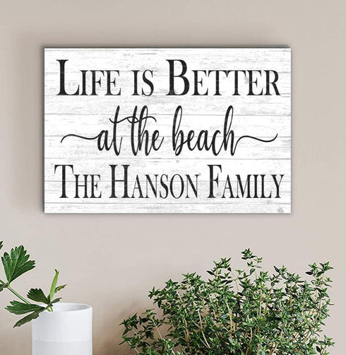 Custom Life Is Better At The Beach House Sign