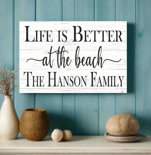 Custom Life Is Better At The Beach House Sign