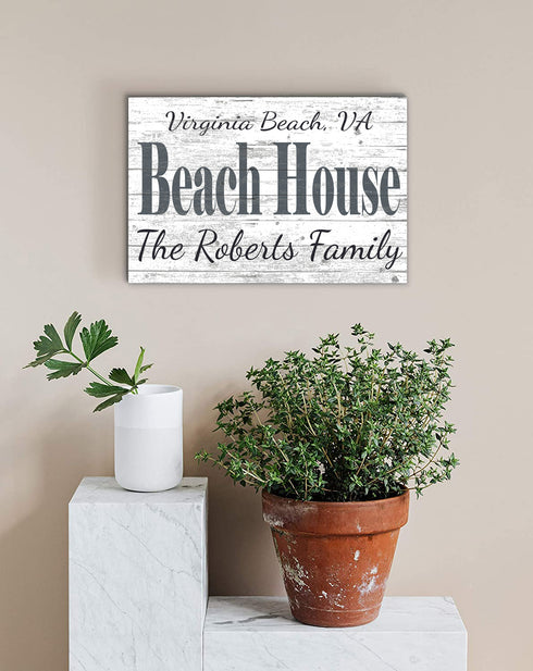 Custom Beach House Sign Personalized Coastal Décor