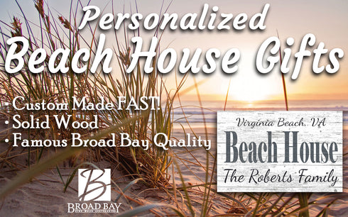 Custom Beach House Sign Personalized Coastal Décor