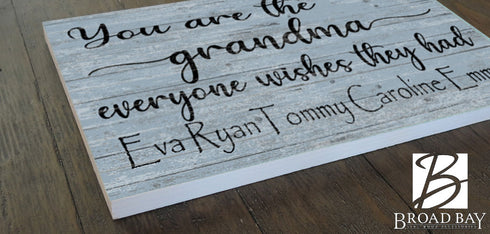 Personalized Grandma Gift Sign You Are The Grandma Everyone Wishes They Had