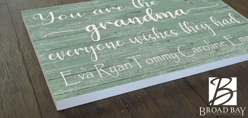 Personalized Grandma Gift Sign You Are The Grandma Everyone Wishes They Had