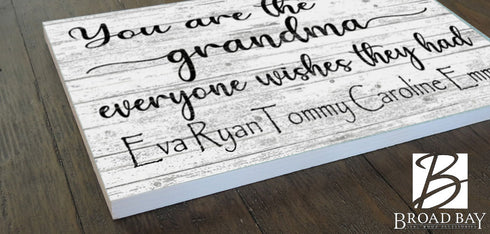 Personalized Grandma Gift Sign You Are The Grandma Everyone Wishes They Had