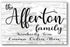 Hello Family Name Sign - Personalized Custom Farmhouse Style Home Decor