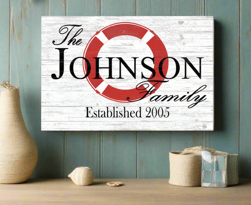 Custom Lake House Sign for Beach Home or Pool Area Name & Established Date