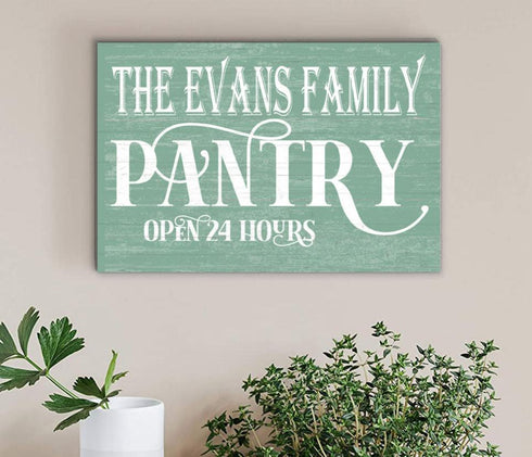 Personalized Kitchen Pantry Sign Farmhouse Decor Custom Made