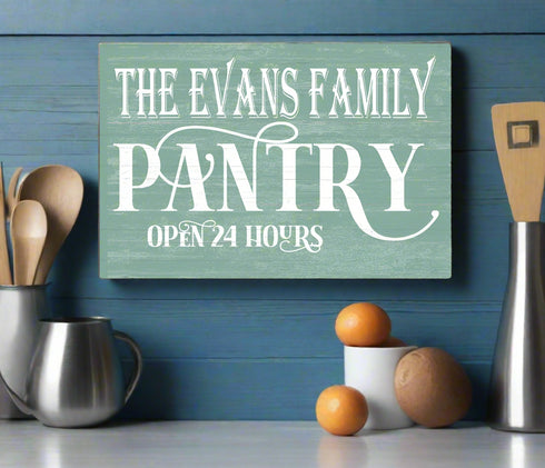 Personalized Kitchen Pantry Sign Farmhouse Decor Custom Made