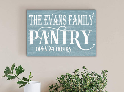 Personalized Kitchen Pantry Sign Farmhouse Decor Custom Made