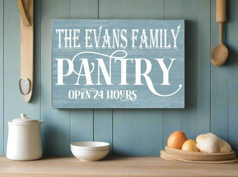 Personalized Kitchen Pantry Sign Farmhouse Decor Custom Made