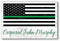 Personalized Thin Green Line Flag Sign – Custom Name Military or Federal Service Tribute | Solid Wood Wall Art