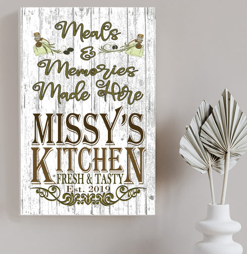 Personalized Kitchen Signs With Custom Name