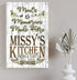 Personalized Kitchen Signs With Custom Name