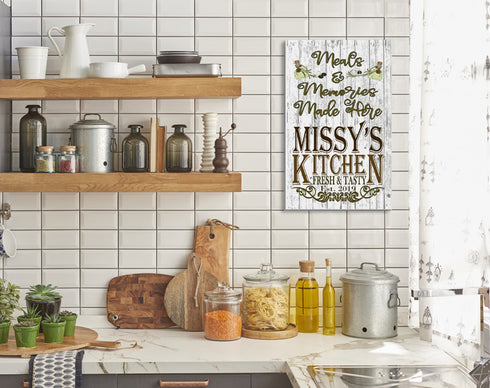 Personalized Kitchen Signs With Custom Name