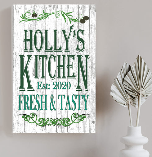 Personalized Kitchen Signs With Custom Name