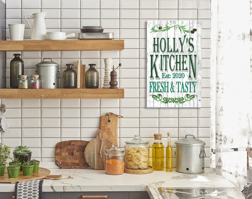 Personalized Kitchen Signs With Custom Name