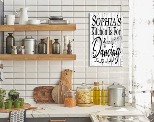 Personalized Kitchen Signs With Custom Name