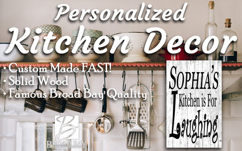 Personalized Kitchen Signs With Custom Name