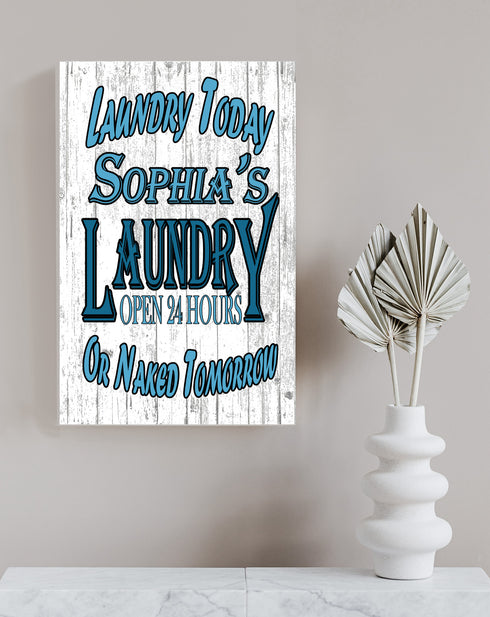 Personalized Laundry Room Signs Wash Dry Fold