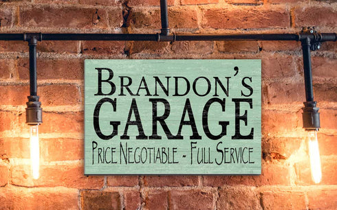 Personalized Garage Sign Man Cave Wooden Decoration