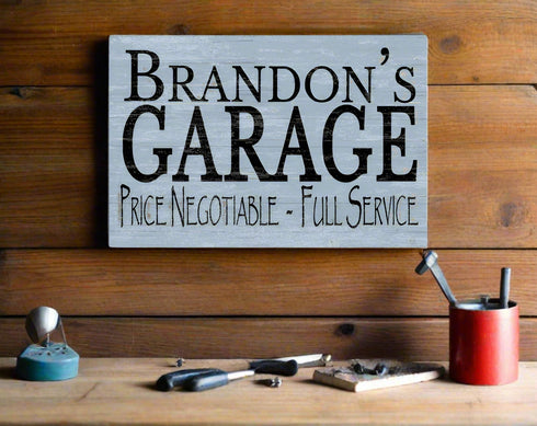 Personalized Garage Sign Man Cave Wooden Decoration