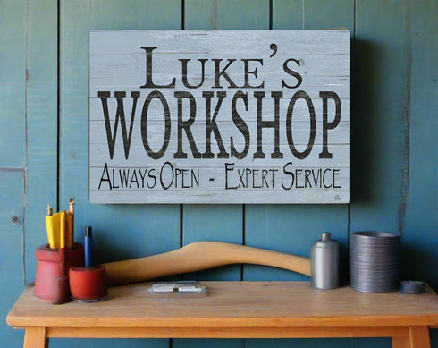 Custom Workshop Sign Personalized Man Cave Gift