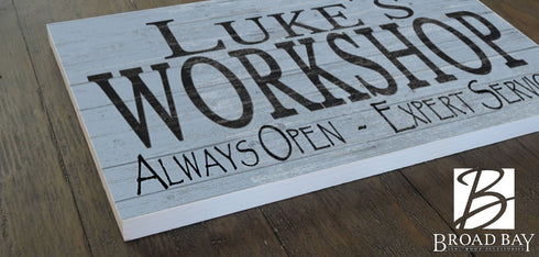 Custom Workshop Sign Personalized Man Cave Gift