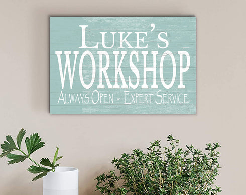 Custom Workshop Sign Personalized Man Cave Gift