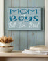 Custom Mom of Boys Sign with Names - Solid Wood