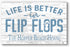 Custom Beach House Sign – “Life Is Better in Flip Flops” | Personalized Family Name Coastal Wall Art