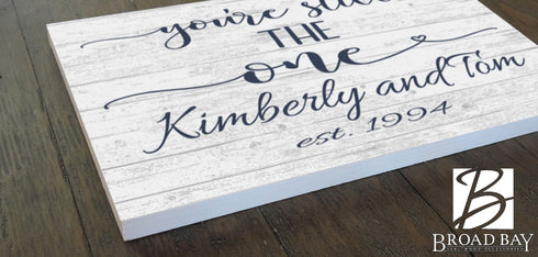 You're Still The One Anniversary Gift Personalized Names & Established Date