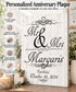 Mr & Mrs Wedding Gift Sign - Personalized Large Wood with Name & Date