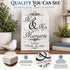 Mr & Mrs Wedding Gift Sign - Personalized Large Wood with Name & Date