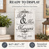 Mr & Mrs Wedding Gift Sign - Personalized Large Wood with Name & Date