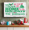 There's No Place Like Home For The Holidays Christmas Sign Personalized Family Name