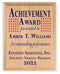 Achievement Award Plaque Personalized Employee Appreciation Gift - Solid Wood