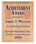 Achievement Award Plaque - Personalized Training Program or Performance Recognition Gift