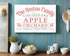 Personalized Apple Orchard Family Name Sign - Custom Farmhouse Style Gift