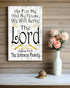 As For Me And My House We Will Serve The Lord - Personalized Large Wood Sign