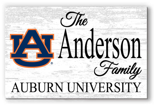 Auburn University Family Name Sign for Alumni, Fans or Graduation - Solid Wood