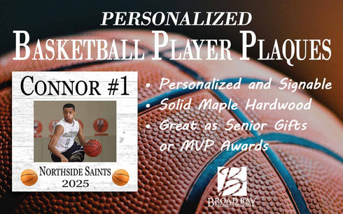 Basketball Player Photo Plaque Recognition Award - Senior Season Year End Gift Coach or MVP