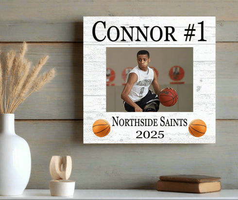 Basketball Player Photo Plaque Recognition Award - Senior Season Year End Gift Coach or MVP