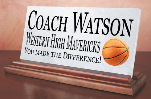 Basketball Coach Gift Plaque Custom Team Appreciation Award For Great Coaches