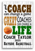 Personalized Basketball Coach Gift Plaque - A Good Coach Can Change A Game