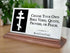 Bible Verse Marble Plaque – Custom Christian Desk Gift with Orthodox Cross and Scripture Quote