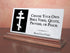 Bible Verse Marble Plaque – Custom Christian Desk Gift with Orthodox Cross and Scripture Quote