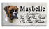Boxer Memorial Stone - Personalized Marble Dog Grave Marker