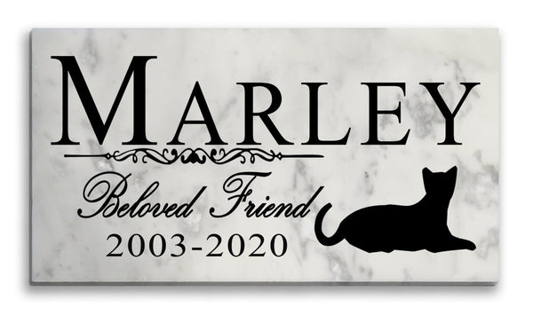 Cat Memorial Stone Plaque Personalized Beloved Friend Marker